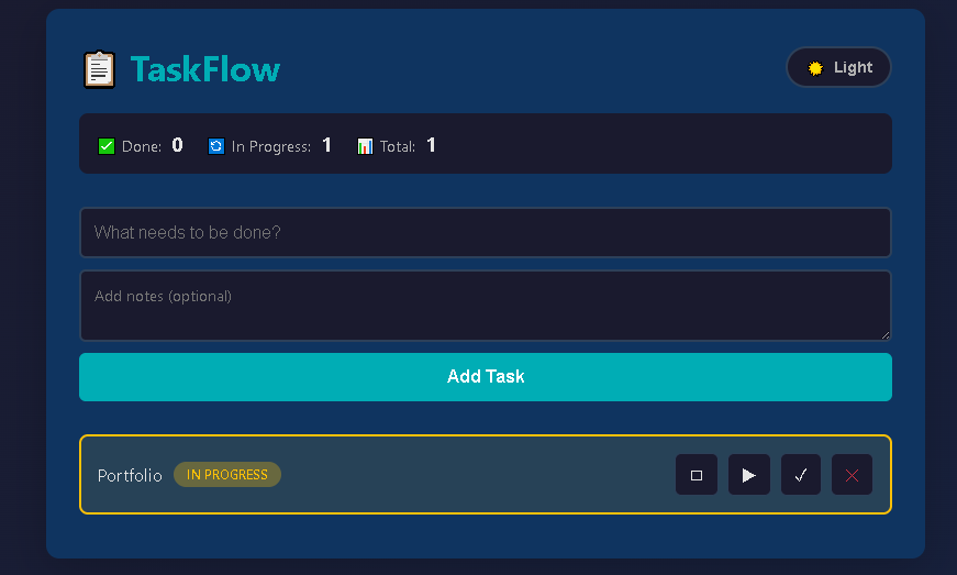 TaskFlow API screenshot